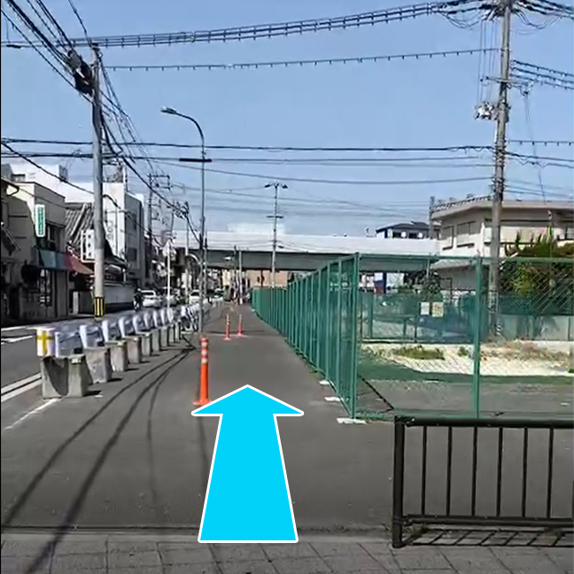 萱島生野病院方面からのアクセス2